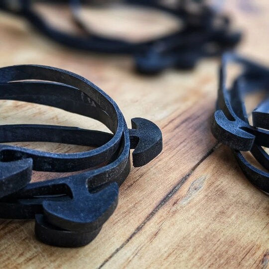 Heavy Duty Tactical Black Rubber Bands Anchor Wrap Bands Heat Cold & UV