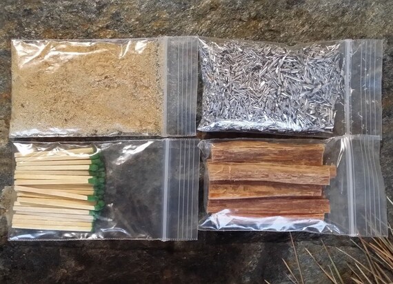 Kaeser Wilderness Supply Fatwood Sticks Magnesium Chips Matches Fatwood Hand Cut in USA
