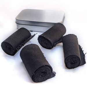 Survival Charcloth Char Cloth in Tin Hand Made in USA Camping Hiking Emergencies Survivalist