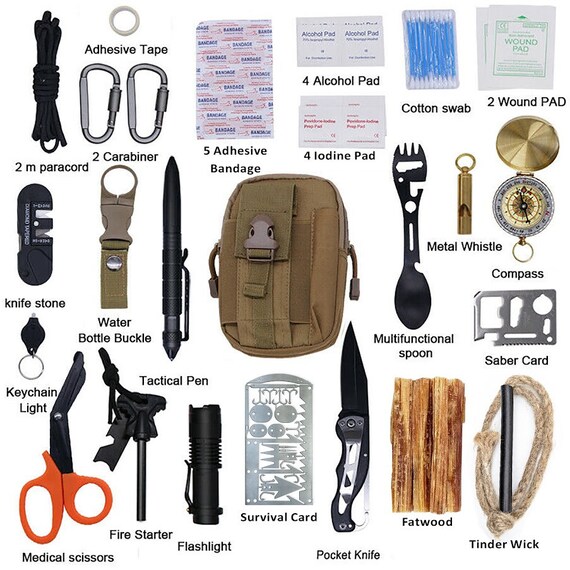 Ultimate Multifunctional Survival Kit Fatwood First Aid Etsy
