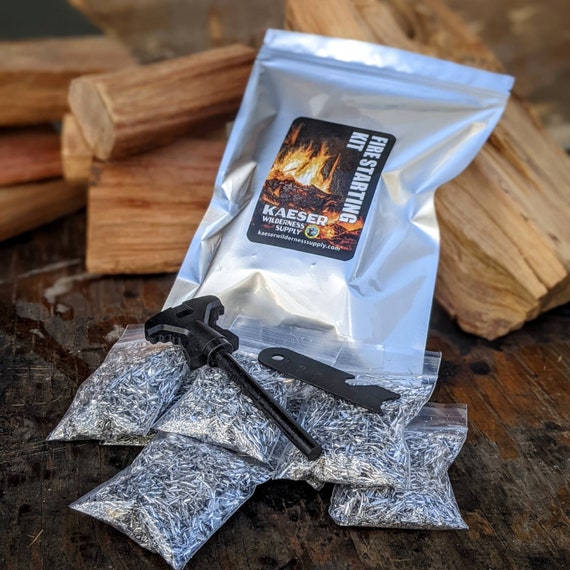 Magnesium Shavings 6 Bags Ferro Rod Emergency Fire Starting Camping Backpacking Bushcraft