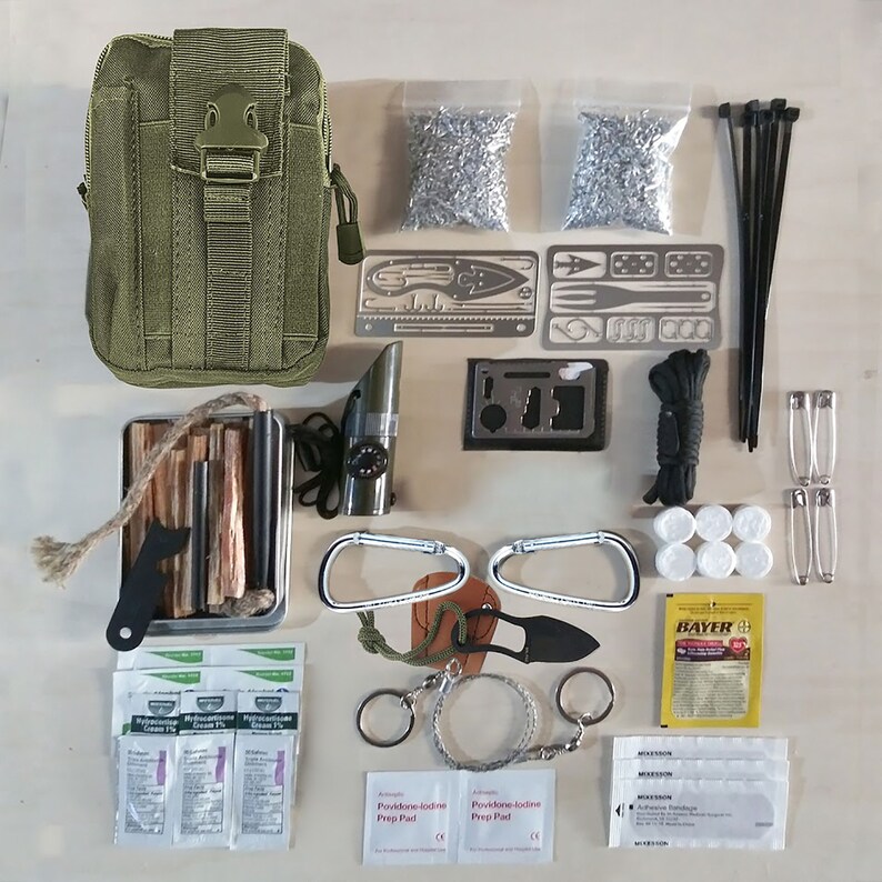 Survival Emergency Fire Starting Kit First Aid Magnesium Etsy
