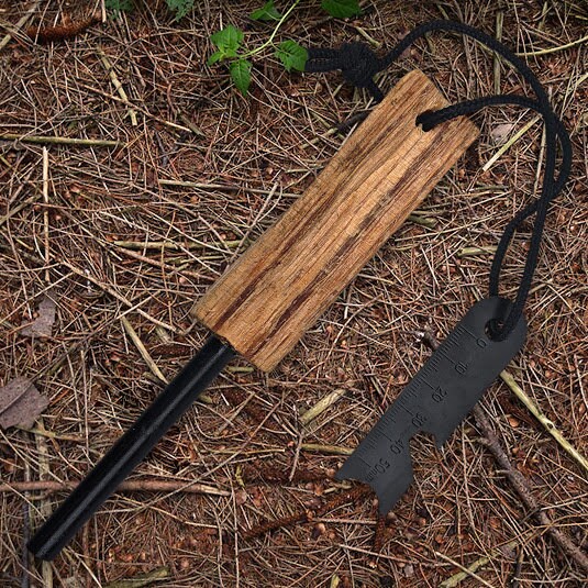 Ferro Rod Fatwood Handle Striker Handmade Survival Tinder Camping