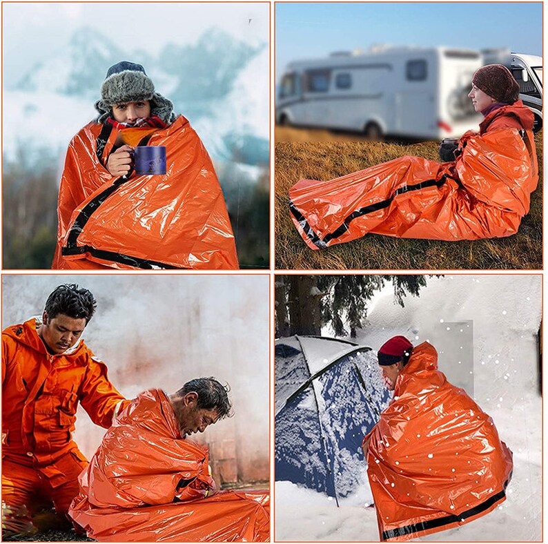 Emergency Survival Thermal Sleeping Bag Waterproof Kaeser Etsy