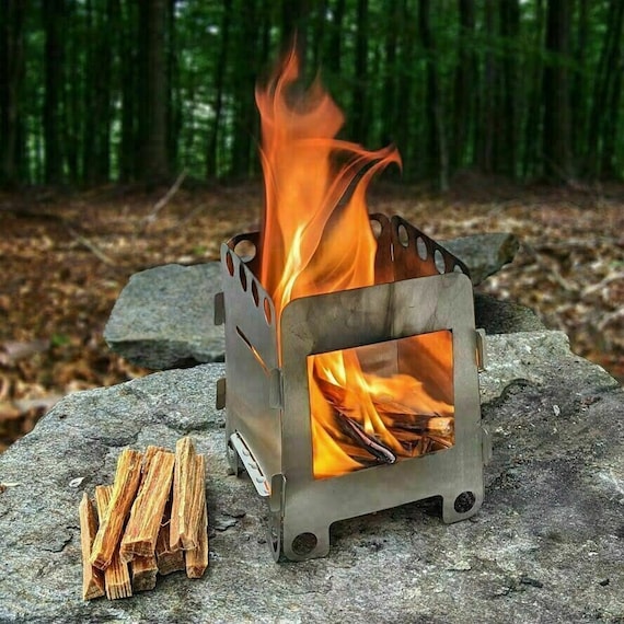 Camping Wood Burning Folding Compact Stove Lightweight - Etsy Norway