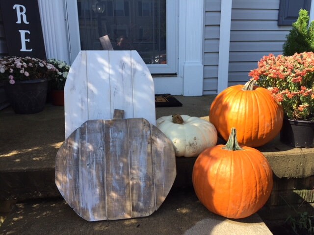 Fall Decor Halloween Decorations Rustic Wooden Pumpkins - Set of 2 - Etsy