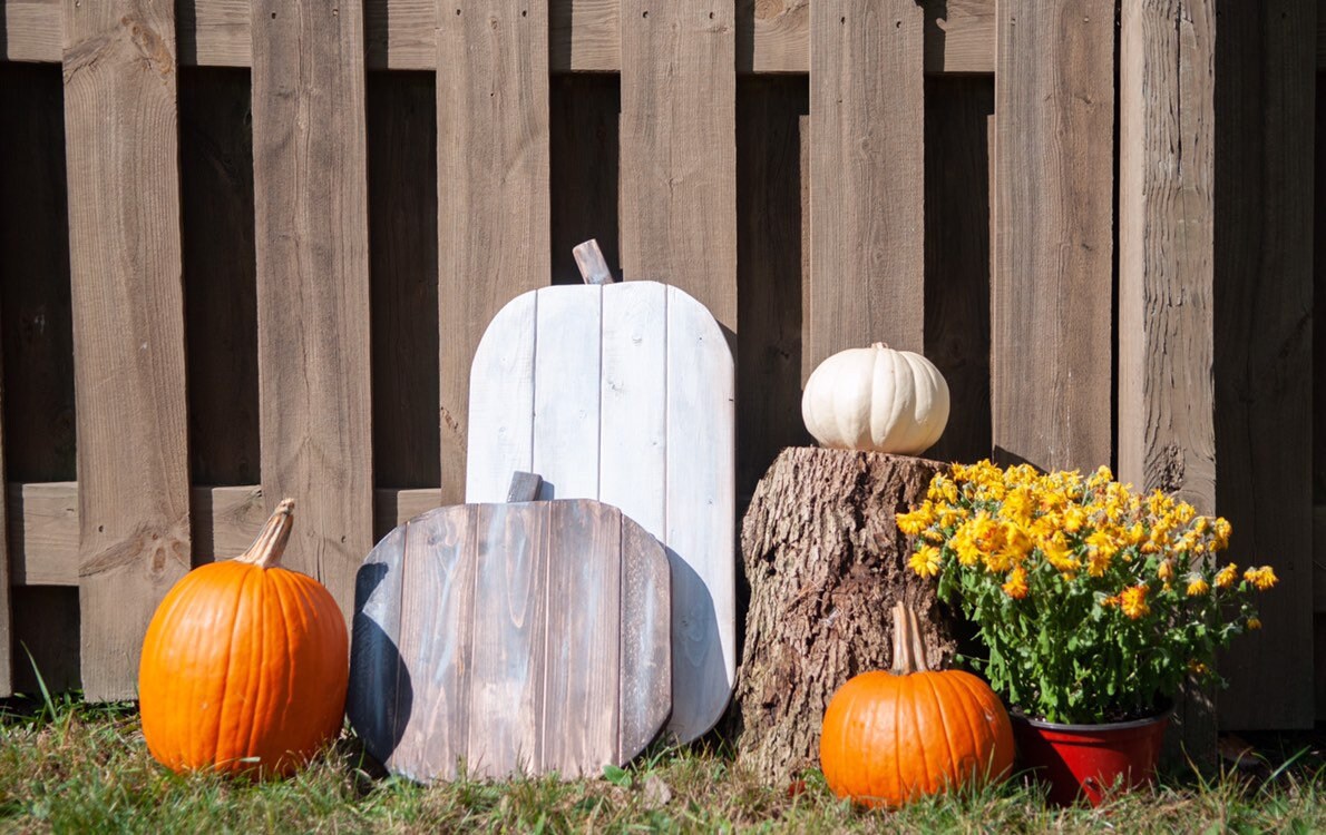 Fall Decor Halloween Decorations Rustic Wooden Pumpkins Set - Etsy