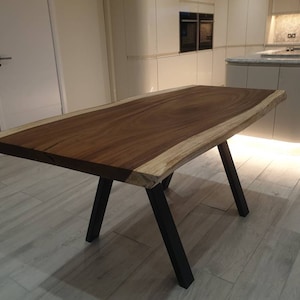 Live edge exotic hardwood dinning table, live edge dinning table, kitchen tabl, wood dinning table.