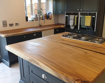 Live edge exotic hardwood breakfast bars, kitchen worktops kitchen Islands available on request as bespoke orders.