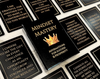 Mindset Mastery Positive Affirmationskarten für Erfolg & Wohlstand, 52 Motivationskarten mit ermächtigenden Handlungen