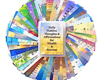 Positive Affirmation Cards for Wealth, Abundance and Success (54 cards) - Change your mindset & Change your life