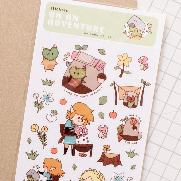 On An Adventure Sticker Sheet - Clear Stickers - Transparent - Planner Stickers - Journal - Stationery - Helen Bucher