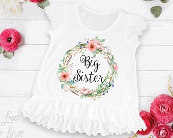 Big Sister Shirt, Big Sister Outfit, Big Sister Shirt, Big Sister Matching Sisters Sibling Shirt Big Sister Little Sister Shirts