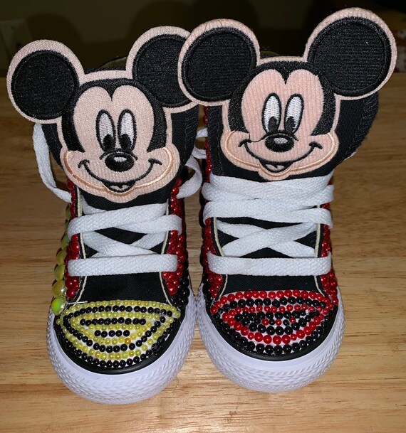 mickey mouse bling converse