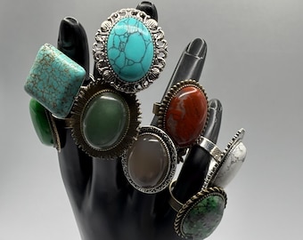 Semi Precious Ring|Adjustable Fashion Ring