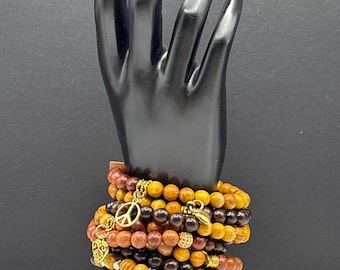 Karla Wood & Charm Bracelet