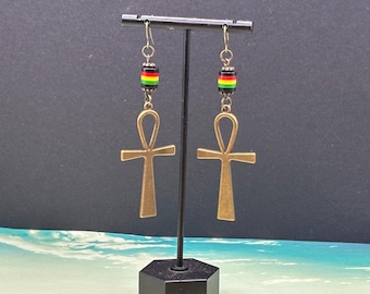 Ankh Earrings | Rasta Life Symbol Jewelry
