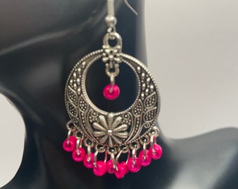 Silver Flower Dangle Earring