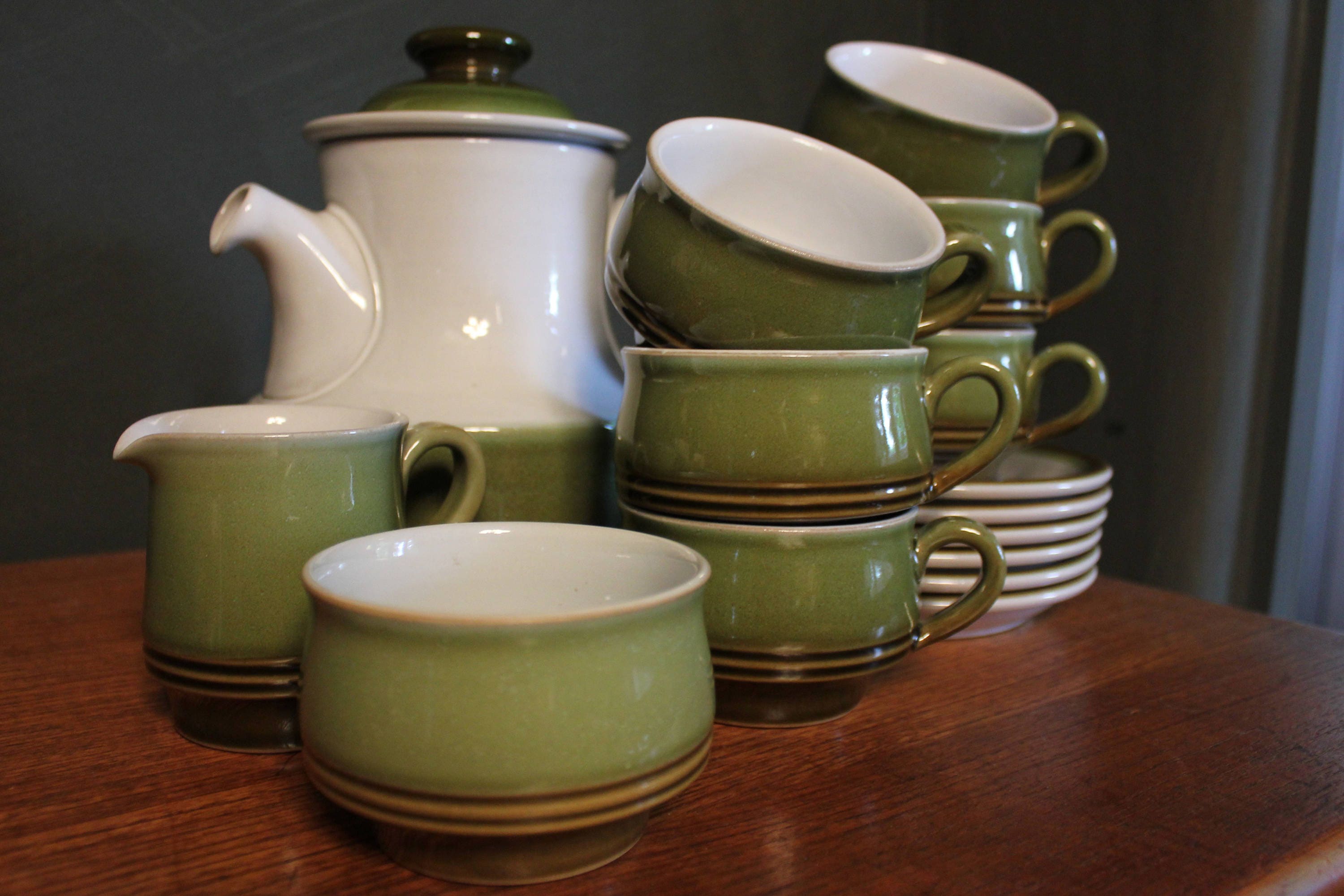 Vintage Denby Stoneware Tea Set c.1970 Etsy