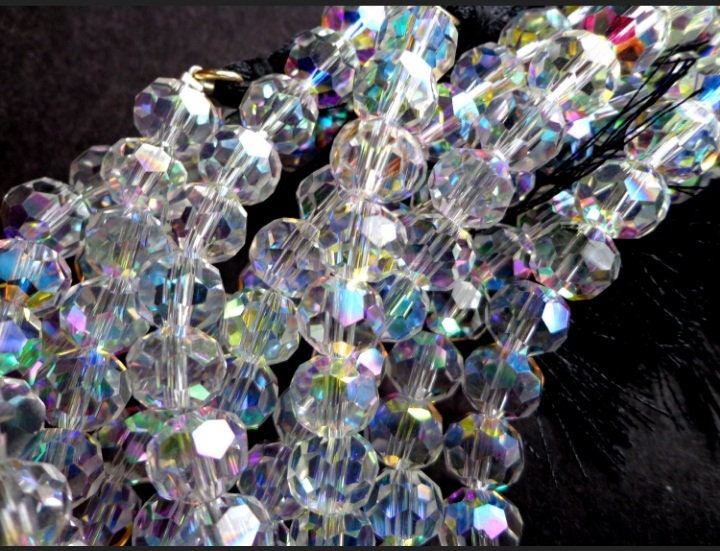 50 Poney-perles multicolores 8 mm Fädelloch 4 mm acrylique 11168 