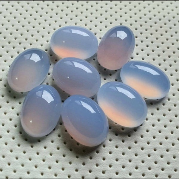 AAA Natural Blue Chalcedony Oval 4x6mm - 12x16mm. Gorgeous Natural Blue Flash Color. Loose Gemstone Wholesale Lot making jewelry