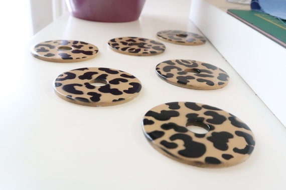 Leopard Print Sewing Pattern Weights 4 5cm Fabric Weights Etsy