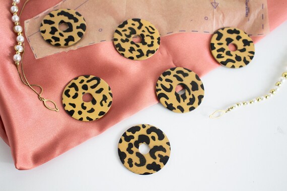 Leopard Print Sewing Pattern Weights 4 5cm Fabric Weights Etsy