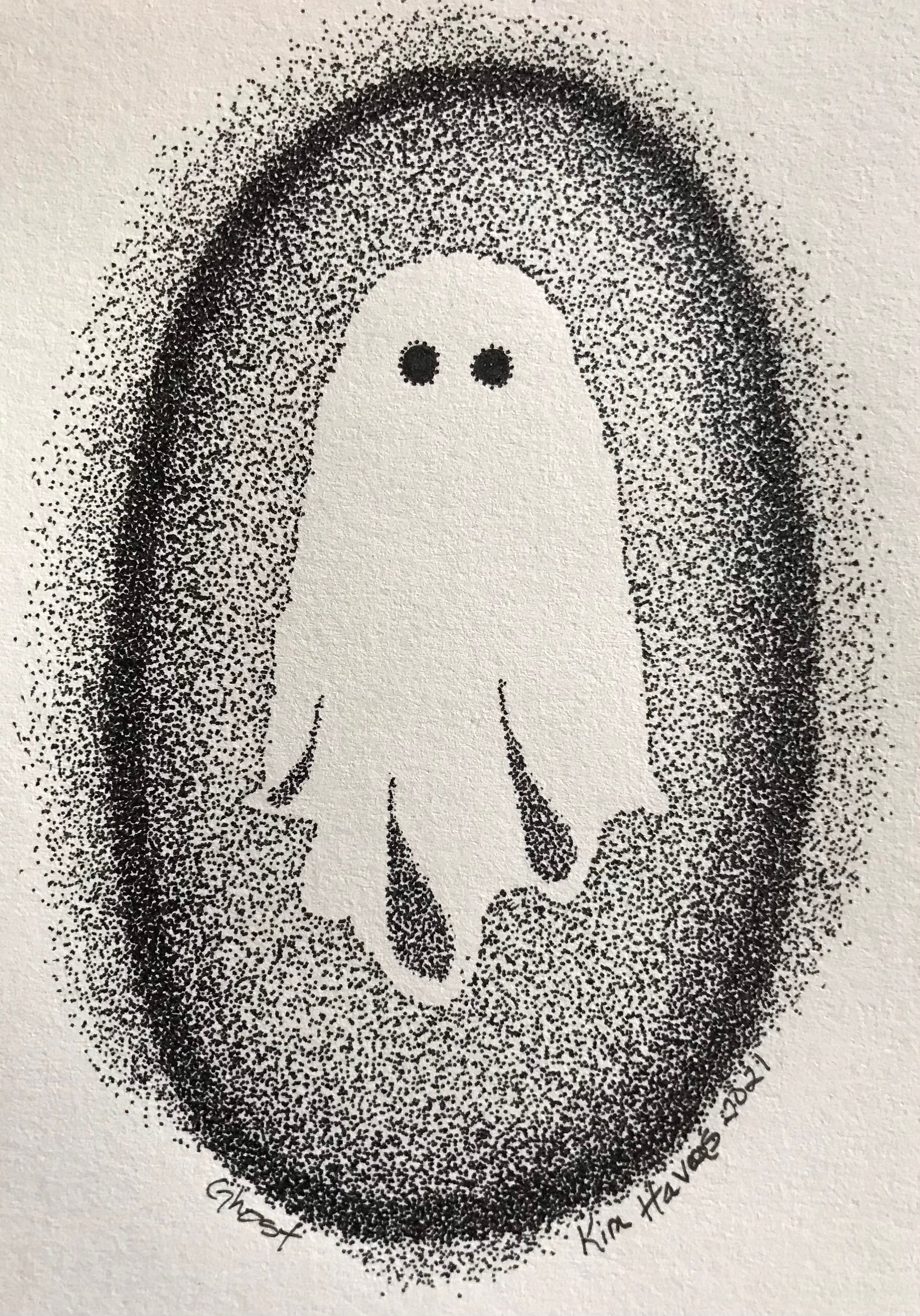 realistic ghost drawing