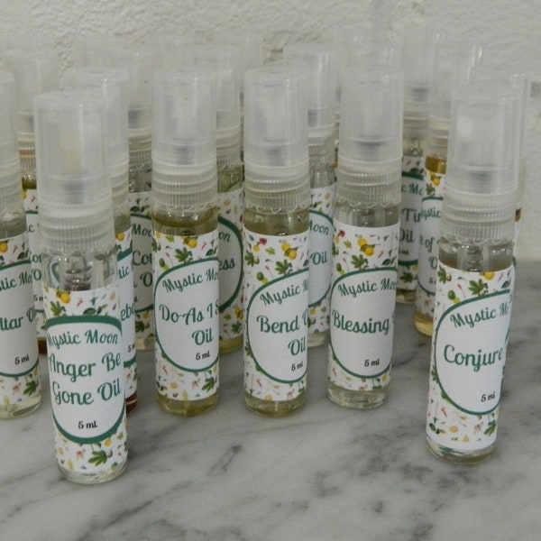 35 Different Conjure Anointing Oils Spray Bottle Wicca Pagan Ritual Candle Altar Oil