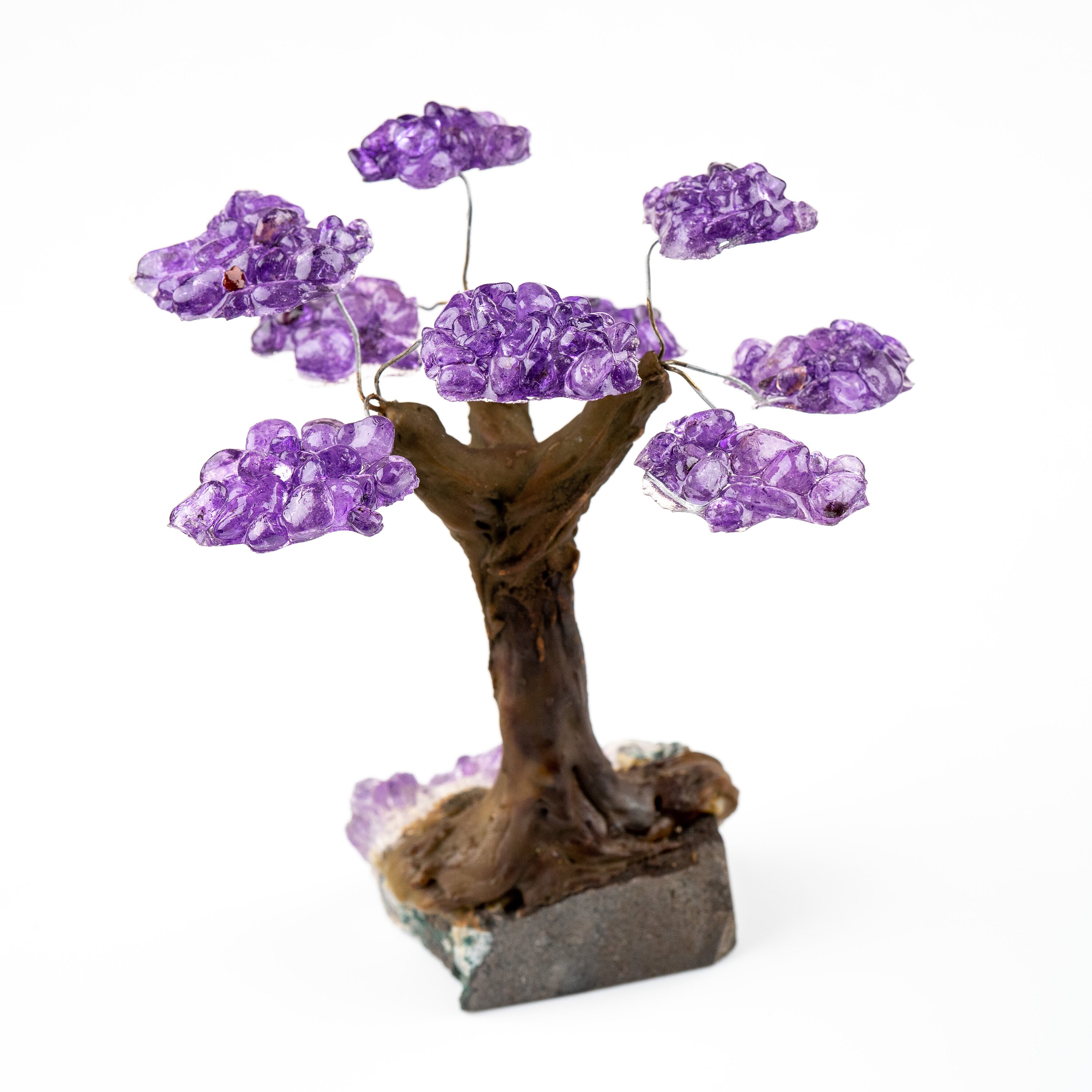 6 Amethyst Crystal Bonsai Tree Reiki Healing Natural Etsy