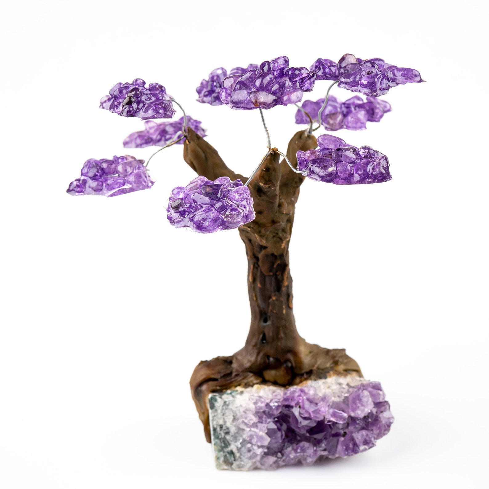 6 Amethyst Crystal Bonsai Tree Reiki Healing Natural Gemstone Home Décor Spiritual Gift Etsy