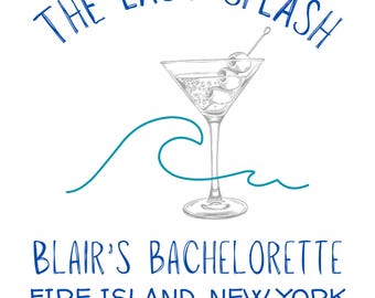 The Last Splash SVG | Editable Bachelorette Shirt Design | Mermaid Bachelorette Party Cut File | Canva Editable Digital Download