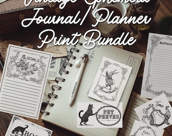 Vintage Ephemera Journal Planner Print Bundle (Digital Download)
