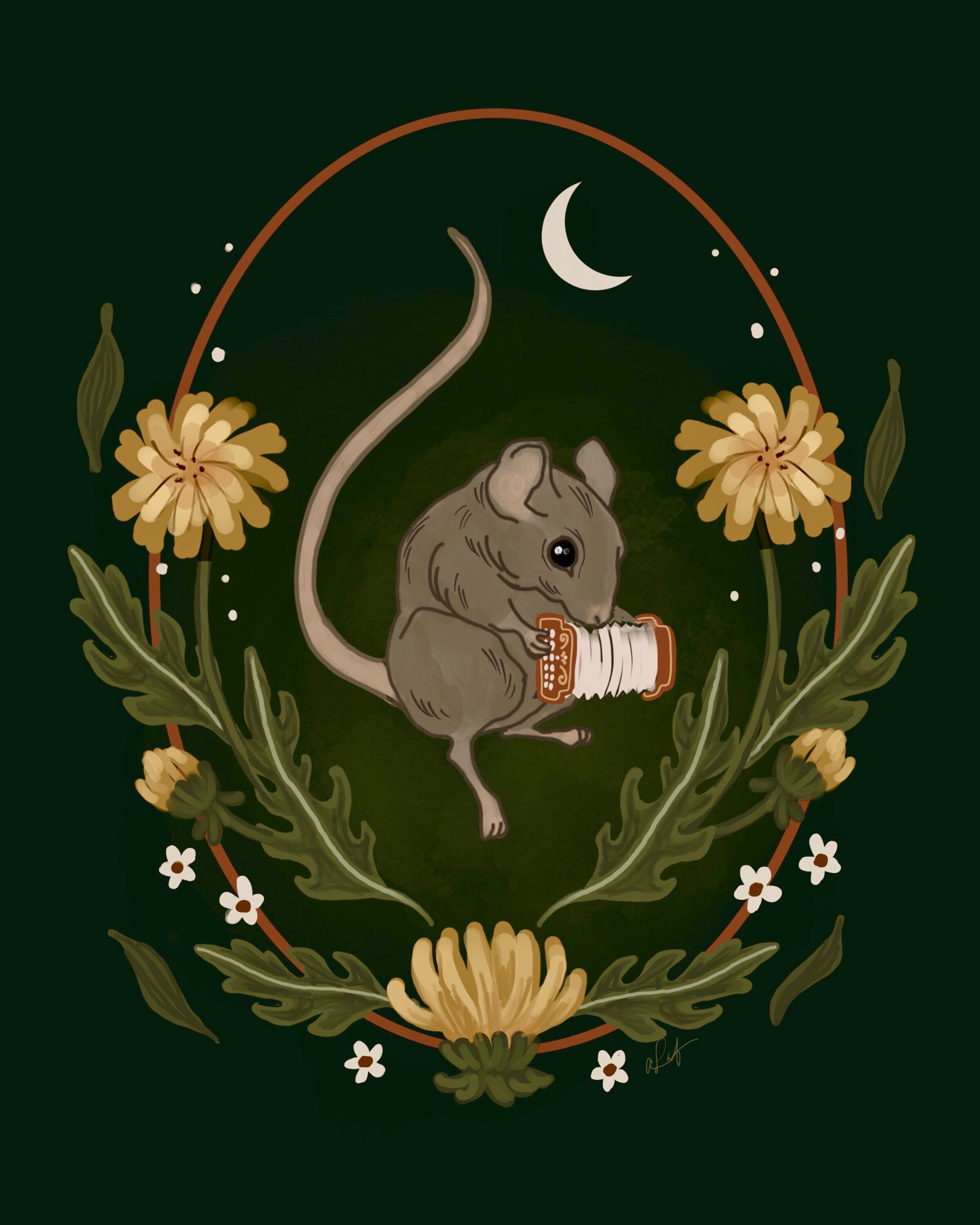 Song of the Field Mouse Mouse Art Print Folk Art Accordion Etsy