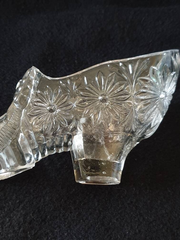 Glass Shoe Collectible Glass Shoe Decorative Glass Shoe Etsy