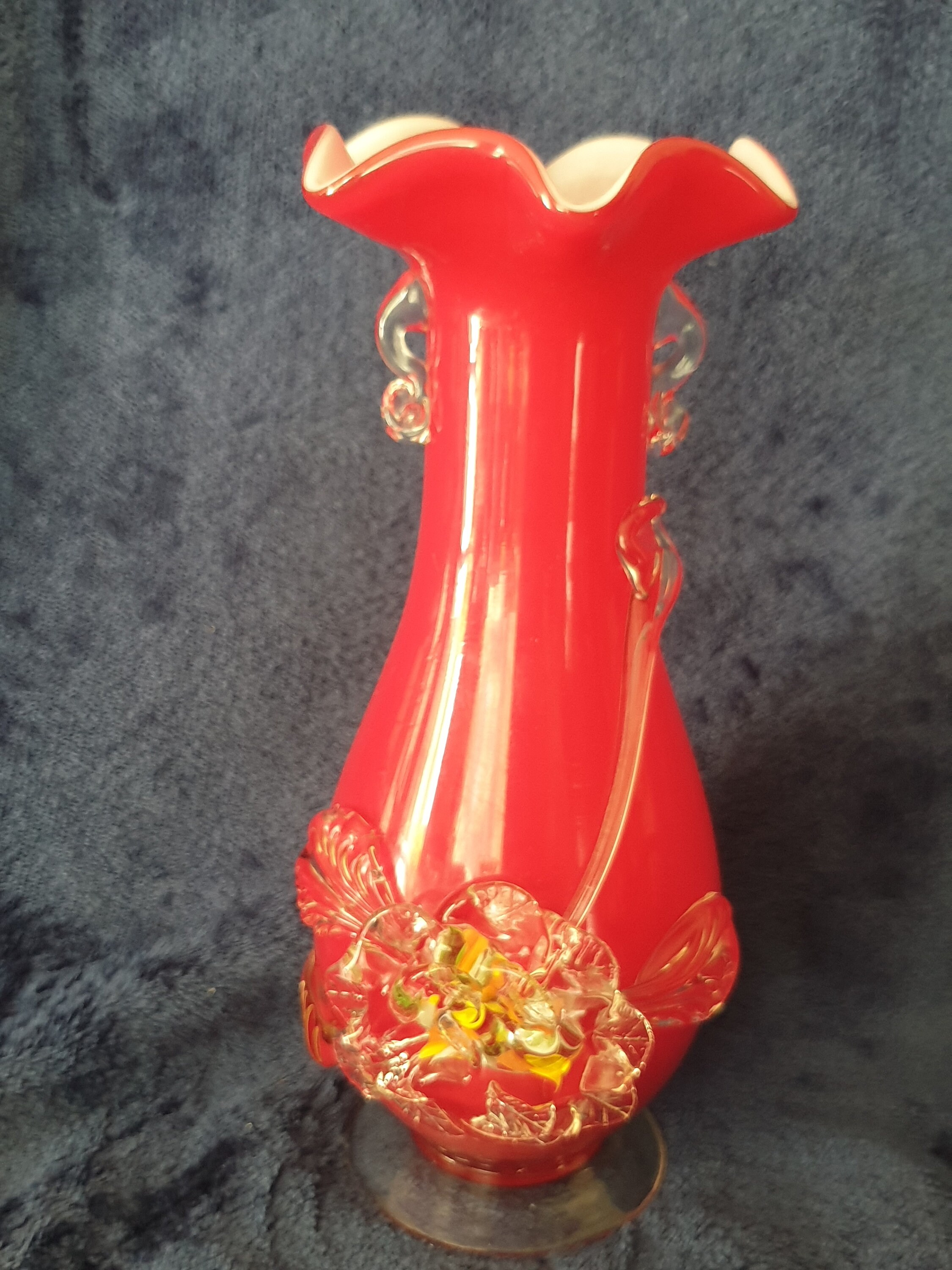 Murano Glass Vase Red Glass Murano red Glass Vase Home Etsy UK