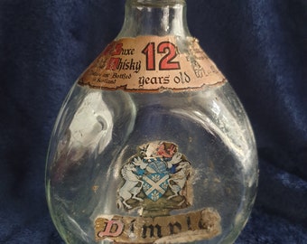 empty Vintage Boxed Miniature Dimple bottle RARE empty Vintage Boxed Miniature Dimple bottle RARE
