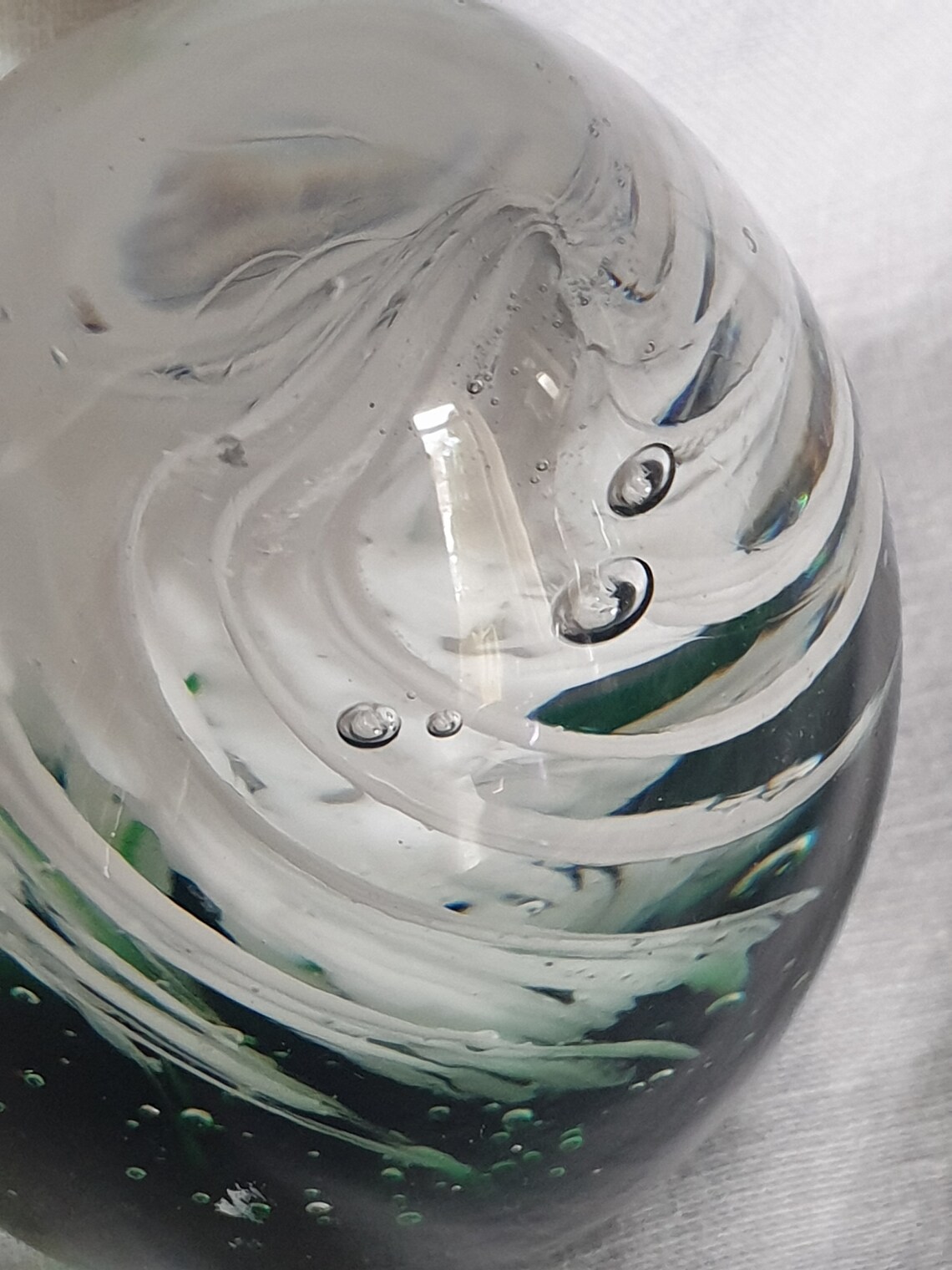 Dome Glass Paperweight Collectible Paperweight Green Dome Etsy UK