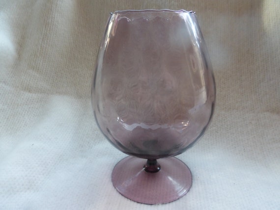 Vintage Oversized Brandy Glass In A Pale Amethyst Purple Etsy