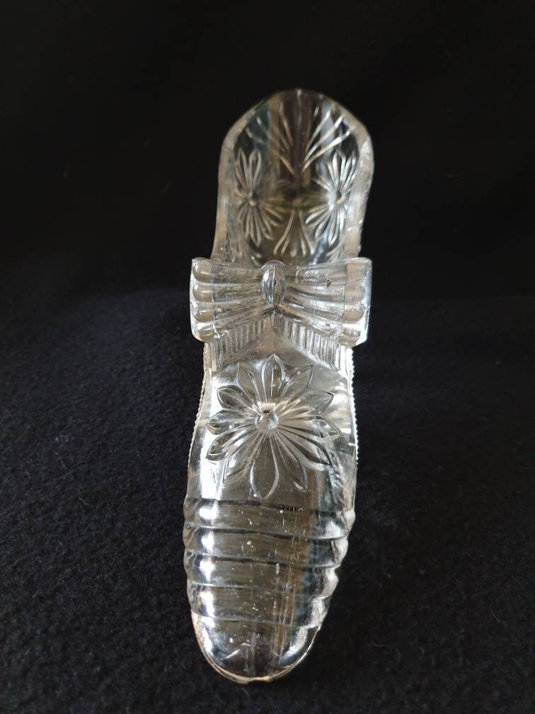 Glass Shoe Collectible Glass Shoe Decorative Glass Shoe Etsy