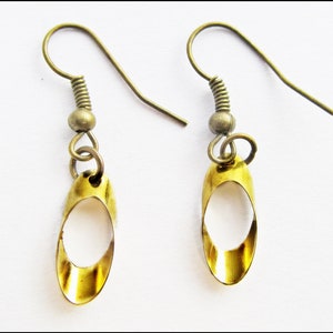 Boucles d'oreilles, Petites Ellipses, bronze image 4