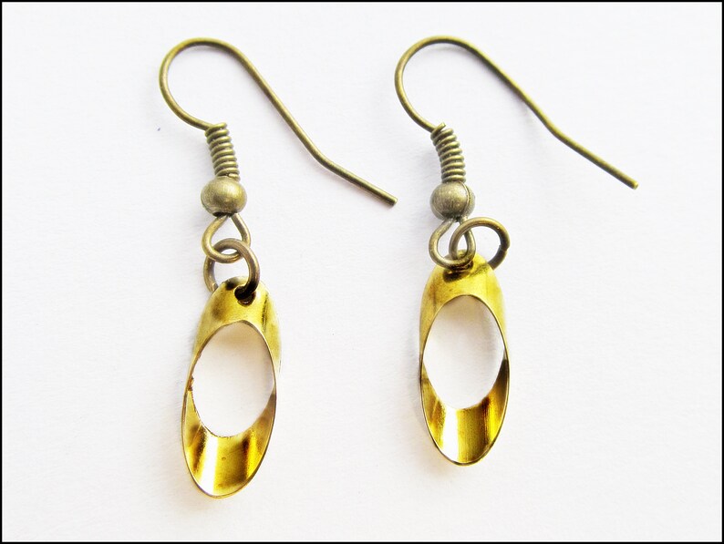 Boucles d'oreilles, Petites Ellipses, bronze image 4