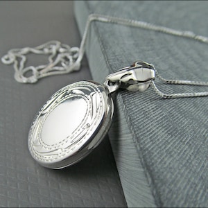 Florence Medaillon aus echt 925er Sterling Silber mit 925er Silberkette optional Bild 1