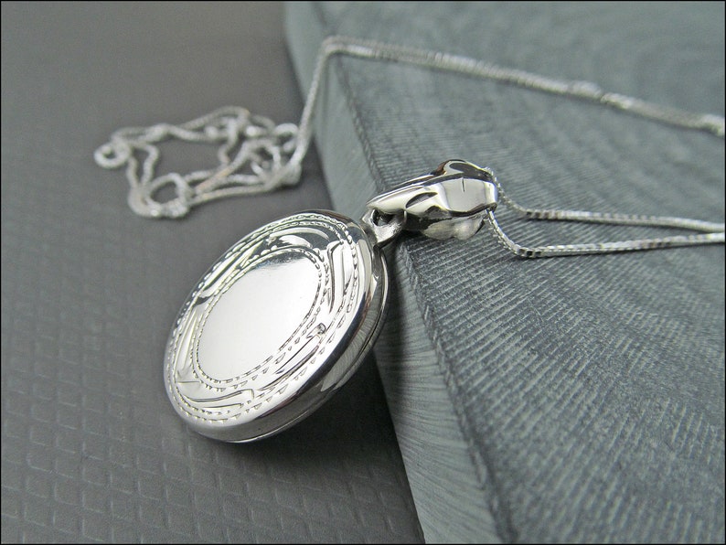 Florence Medaillon aus echt 925er Sterling Silber mit 925er Silberkette optional Bild 1
