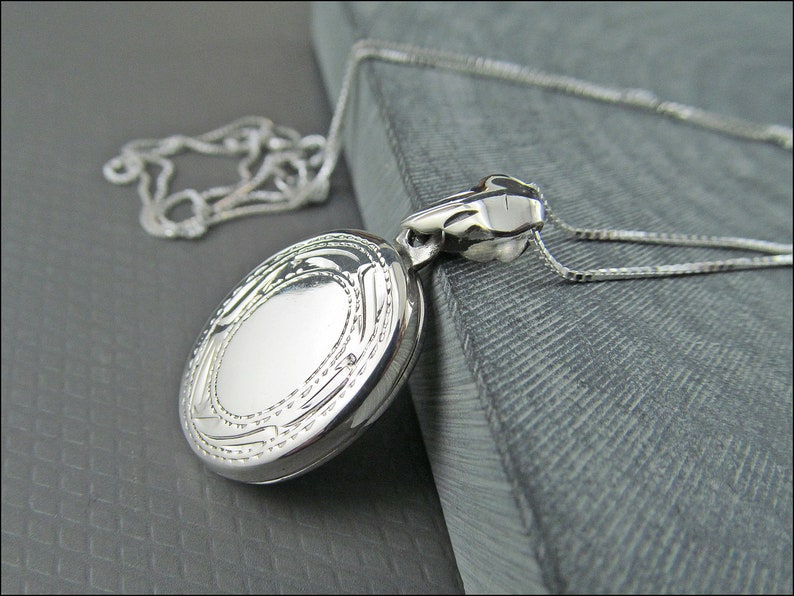 Florence medaillon van echt 925 sterling zilver met 925 zilveren ketting optioneel afbeelding 1