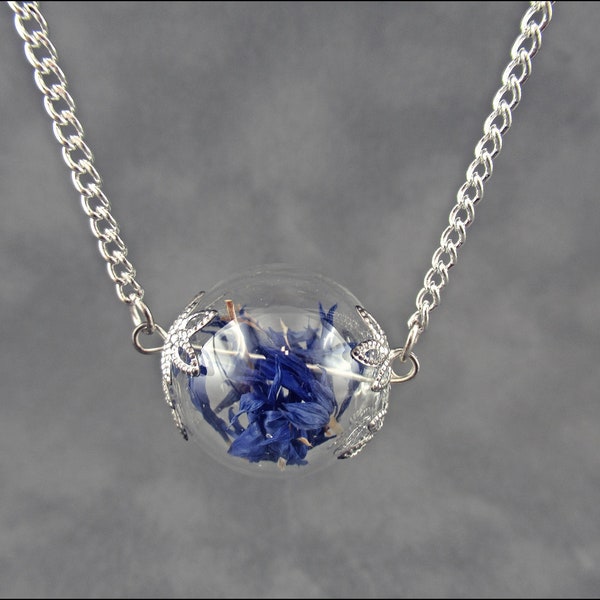 Cornflower Necklace Etsy