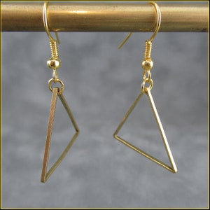 Golden triangles Earrings image 4