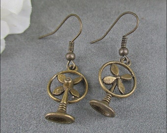 Boucles d'oreille "Ventilo " bronce