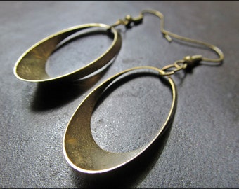 Boucles d'oreilles, Ellipses, bronze