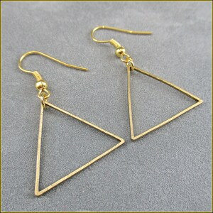 Golden triangles Earrings image 5